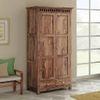 Fidora Solid Wood 2 Door Wardrobe in Teak Finish