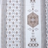 White And Coffee Shade Foral400 Tc Cotton  Fitted Queen Size Bedsheet With 2 Pillow Covers