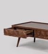 Tear Solid Wood Coffee Table In Dark Brown Finish
