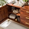 Loga Solid Wood Sideboard in Honey & Gold Finish
