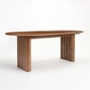 Acquis Engineered Wood 6 Seater Dining Table in Brown Finish