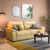 Adelaide 3 Seater Leatherette Sofa in Cream Colour