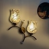 Devansh Metal Electric Wall Light in Gold Colour with Multi Shade Count of 2 Lights