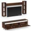 Blesky Miltra Tv Entertainment Unit Set Top Box In Brown Maple Finish