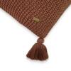 Moss Knit Rust Cotton Knitted Decorative Cushion Cover 16 x 16 Inches