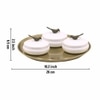 Metalsmith Metal Serveware Box Set of 4 with Tray White Finish