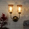 Devansh Metal Electric Wall Light in Gold Colour with Lavender Shade Count of 2 Lights