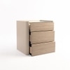 Venner Engineered Wood Bedside Table in Cream Colour