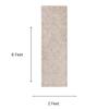 Neulooms Handloom Knotted Reversible Flatweave Runner Rug Wheat or Ivory 2x6