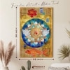 Abstract Mandala Lotus Koi Fish Canvas Wall Art 22 x 34 Inch
