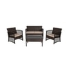Dahlia  Outdoor Set in Grey Colour (1 Table & 4 Chairs)