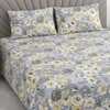 Light Grey floral 400 Tc  Cotton Flat  Super King Size Bedsheet With 2 Pillow Cover