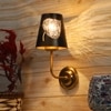 Devansh Metal Electric Wall Light in Gold Colour with Black Shade Count of 1 Light