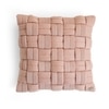 Basket Knit Cameo Pink Cushion Cover 16X16  Inches
