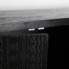Admire Solid Mango Wood Sideboard with 4 Door in Dark Finish with Metal Base