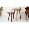 Muddy Miles Round Nesting Tables with Wooden Legs, Side Tables, Wooden Tables, Living Room Decor by A Tiny Mistake