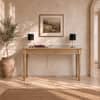 Aaranya Solid Wood Console Table in Natural Finish 178 cm