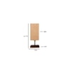 Emerson Beige Jute table lamp with Square Brown Wood Base