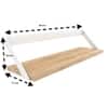 Slope Solid Wood Wall Shelf in Mango Natural & Metal White