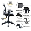 Eexcaeal Mid Back Ergonomic Chair in Black Colour
