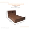 Maverick Engineered Wood Double Bed With Head Board Storage in Columbian Walnut Finish