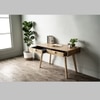 Scandinavian Loftus Writing Desk Natural Wood Finish