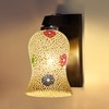 Devansh Solid Wood Electric Wall Light in Brown Colour with Multi Shade Count of 1 Light