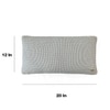 Moss Knit Foil Print Pale Whisper  And Silver Cushion Cover 12X20 Inches