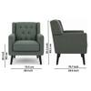 Carola Boucle Button Tufted Accent Chair Forest Green Colour