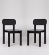 Sita Solid Wood Dining Chair In Black Finish