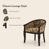 Florence Lounge Chair in Mahagony Finish and Chintz Floral Colour