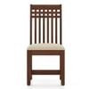 Diego Solid Wood Dining Chairs Set of 2 in Honey Finish with Macadamia Brown Colour