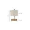 Kaeya White Natural Fiber Shade Table Lamp with Natural Wooden Base