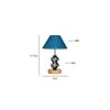 Evelynn Turquoise Jute Table lamp with Wood & Iron Base
