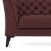 Weston 2 Seater Half Leather Sofa In Bordeaux Italian Leather