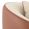 Amora 1 Seater Fabric Sofa In Dual Tone Birch Beige And Sienna Brown Colour
