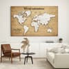 Truss Brown White World Map Canvas Wall Prints Canvas Wall Prints Set of 2 Multicolor Matte