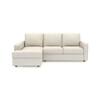 Apollo Sofa (Colour : Pearl, Cushion : Hard, Back Type : Regular, Seating Capacity : Left Aligned 2 Seater + Left Aligned Chaise + Ottoman)