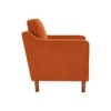 Menta Boucle Fabric Lounge Chair in Orange Colour