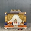 D'Dass White Sheesham and Mdf Wooden Temple For Pooja In Home and Office