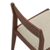 Saar Teak Wood Set of 2 Dining Chairs In Espresso Teak Finish with Macadamia Brown Colour