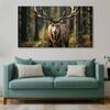 The Castle Decor Majestic Deer 5 Panel Wall Art Wooden Framed 27x48 Inch