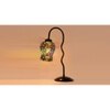 Multicolor Mosaic Glass Zig Zag Curvy Table lamp with Iron Base (EN02)