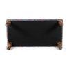 Bestone Solid Wood Bench In Bird Print Grey Kantha Fabric