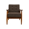 Armari Boucle Fabric Arm Chair in Brown Colour