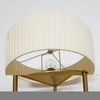 Devan Metal Multiutility Shelf Floor Lamp With Off White Cotton Shade