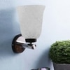 Devansh Metal Electric Wall Light in gold Colour with White Shade Count of 1 Light