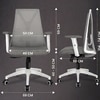 Kepler Brooks Crest MB Office Desk Chair in White Grey Colour