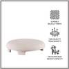 Urbanopulence  Wood Ottoman With Upholstery Non Storage Sofa In White Colour
