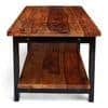Aroda Sheesham Wood Contemporary Rectangle Coffee Table In Natural Teak Finish
